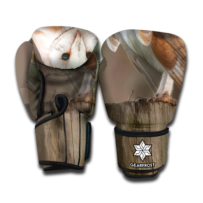 Barn Owl Print Boxing Gloves