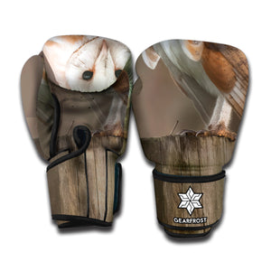 Barn Owl Print Boxing Gloves