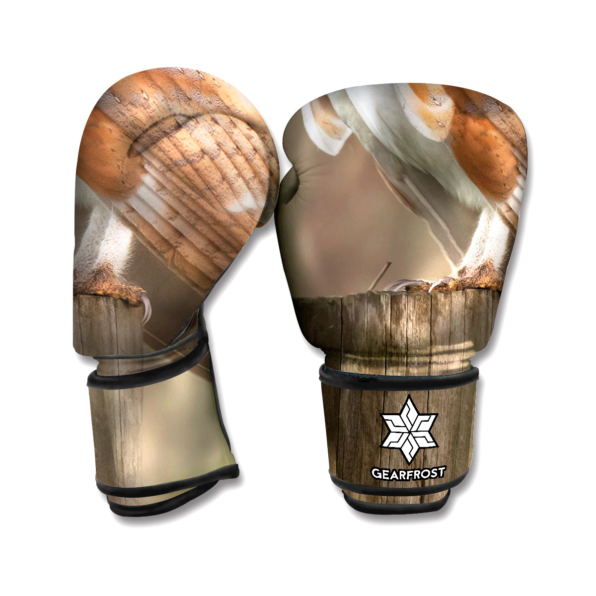 Barn Owl Print Boxing Gloves