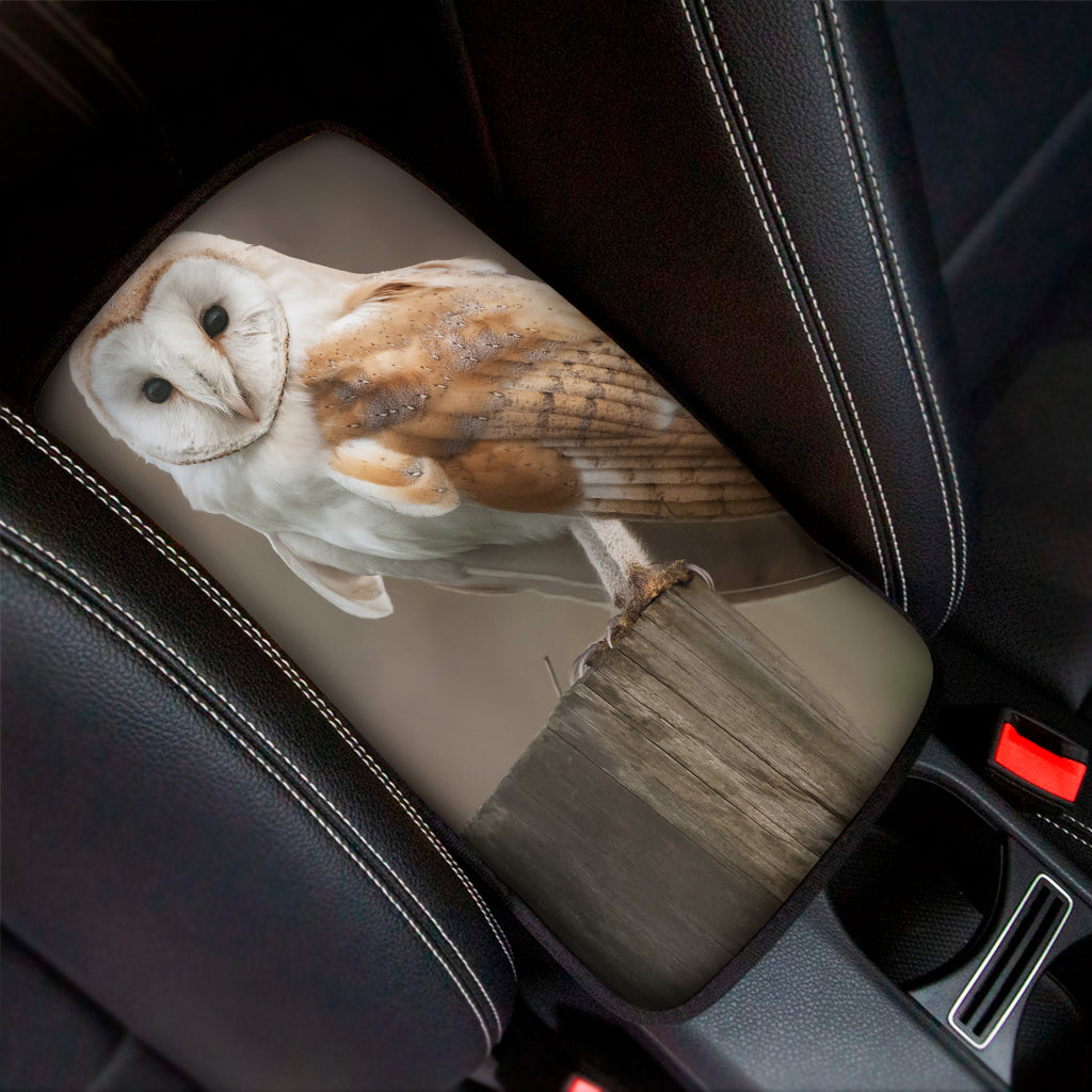 Barn Owl Print Car Center Console Cover