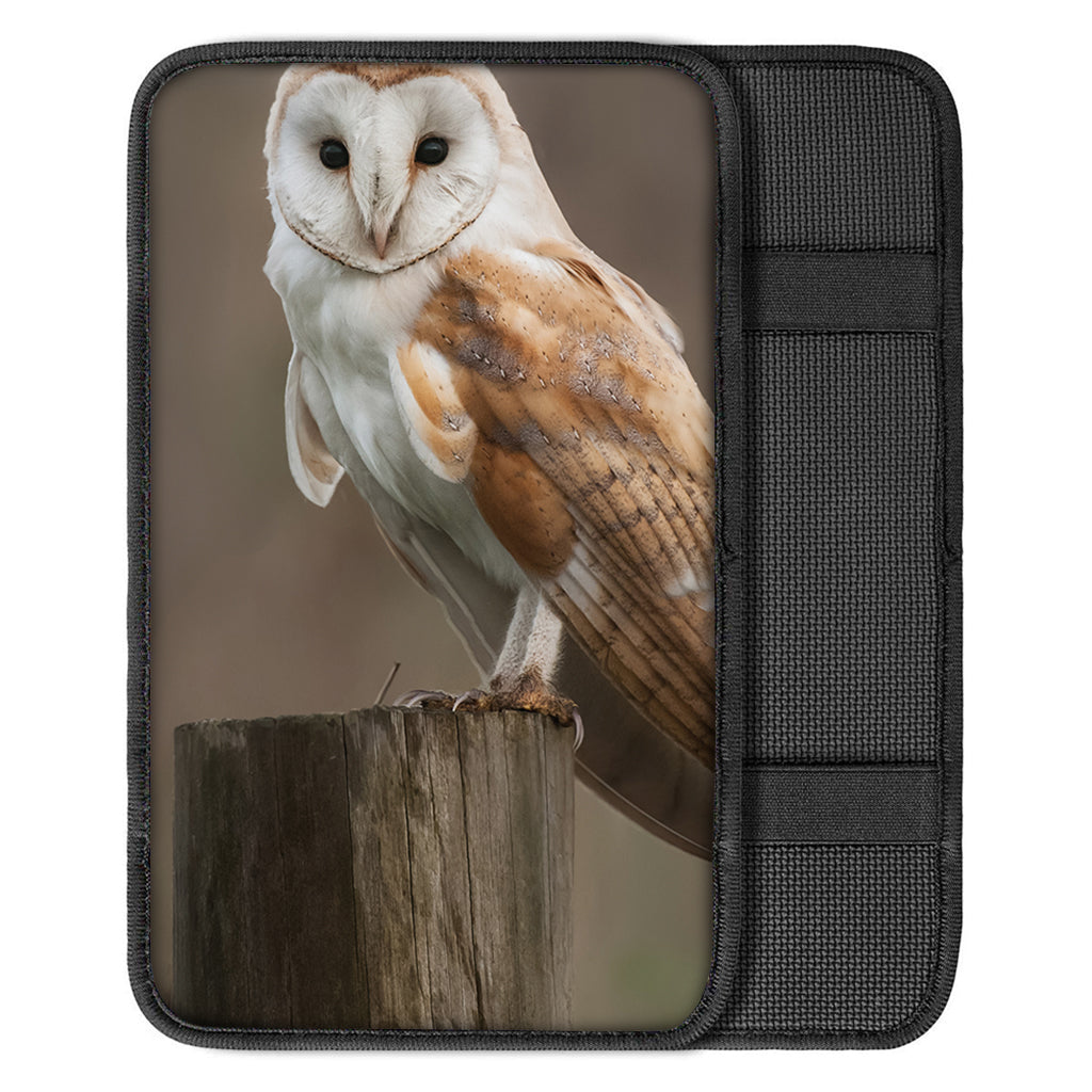 Barn Owl Print Car Center Console Cover