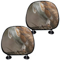 Barn Owl Print Car Headrest Covers