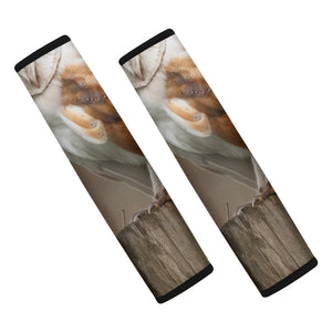 Barn Owl Print Car Seat Belt Covers