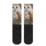 Barn Owl Print Crew Socks