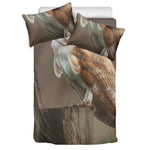Barn Owl Print Duvet Cover Bedding Set
