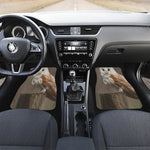 Barn Owl Print Front and Back Car Floor Mats