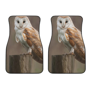 Barn Owl Print Front Car Floor Mats