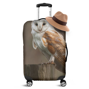 Barn Owl Print Luggage Cover