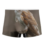 Barn Owl Print Men's Boxer Briefs