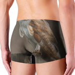 Barn Owl Print Men's Boxer Briefs