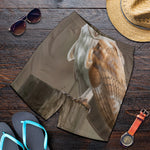 Barn Owl Print Men's Shorts