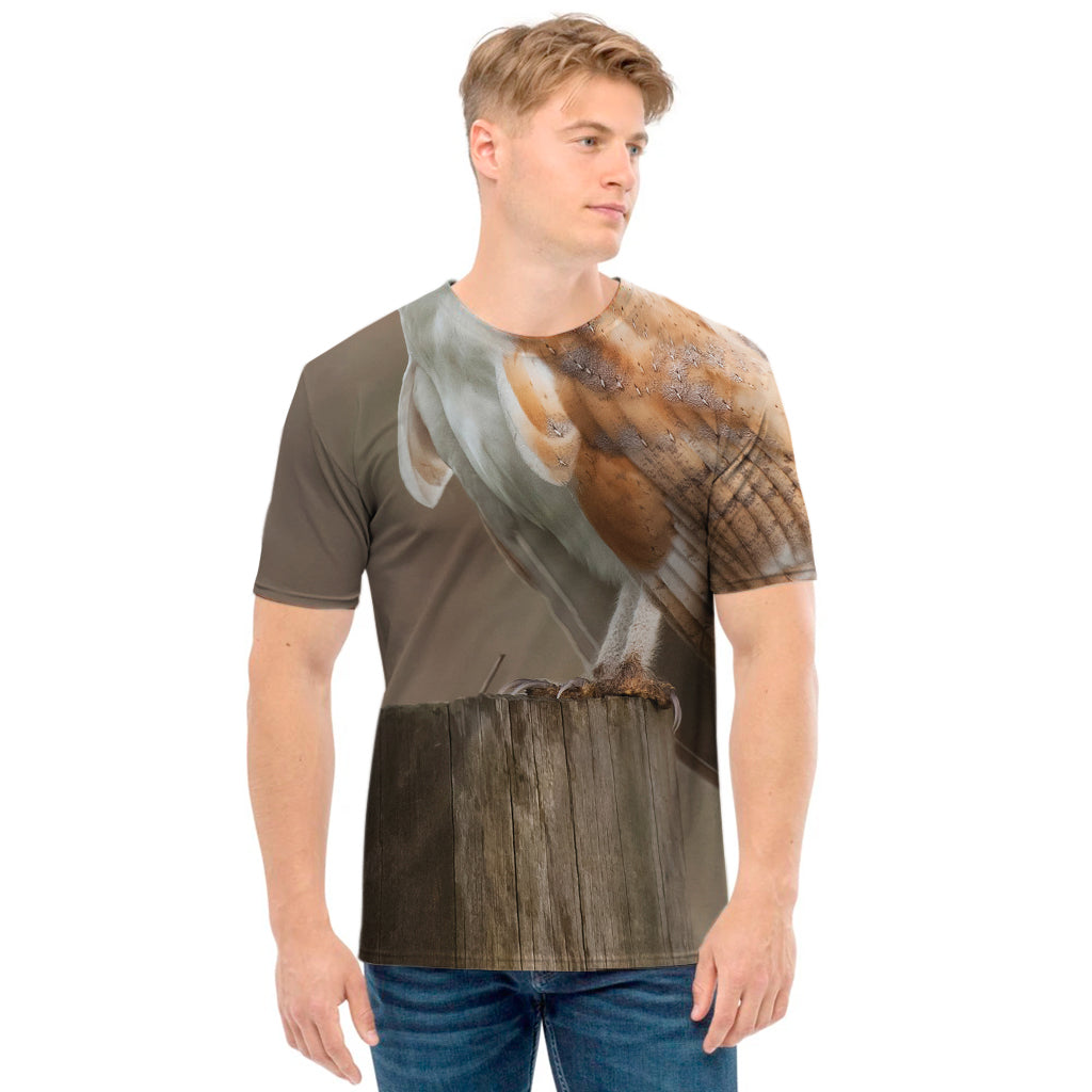 Barn Owl Print Men's T-Shirt