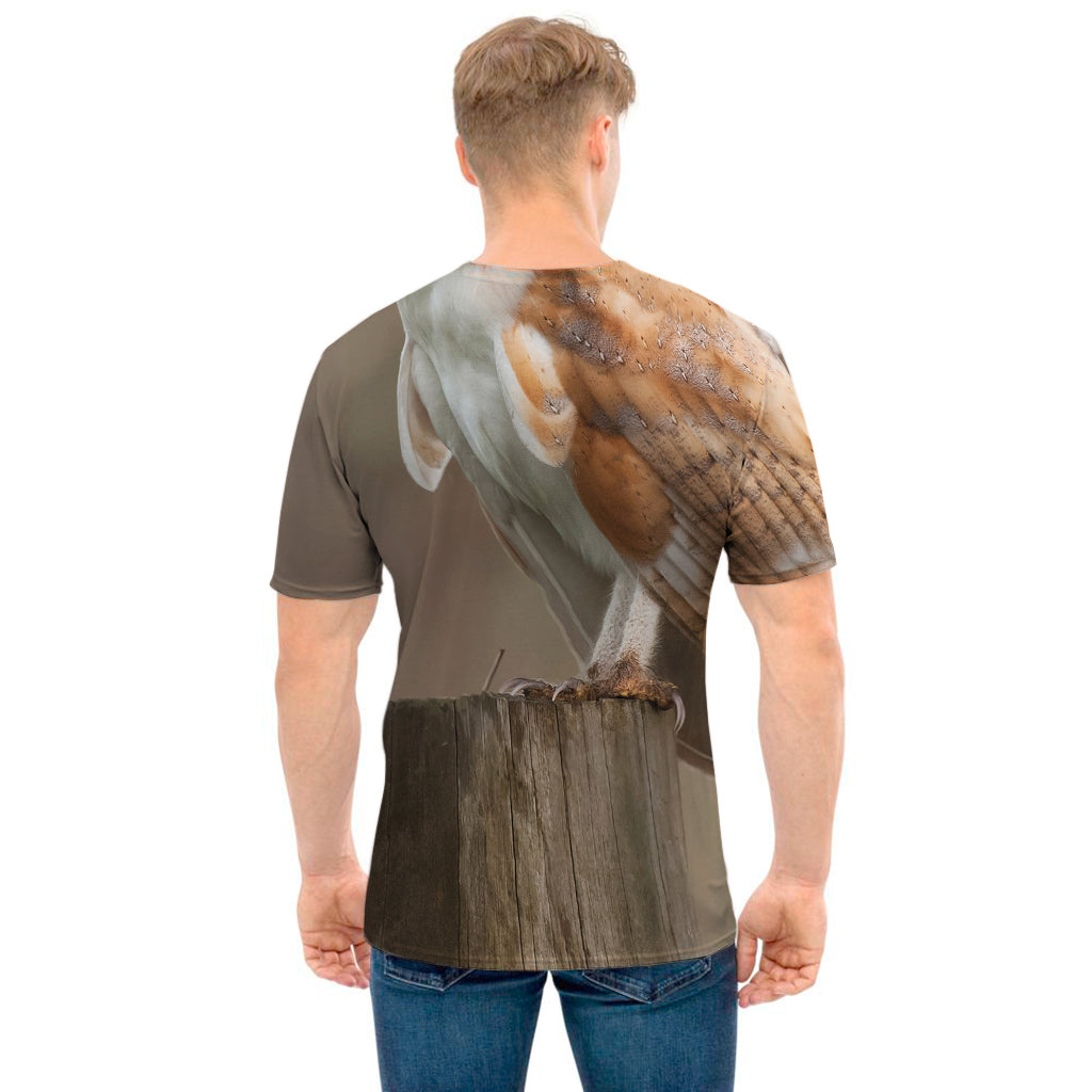 Barn Owl Print Men's T-Shirt