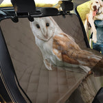 Barn Owl Print Pet Car Back Seat Cover