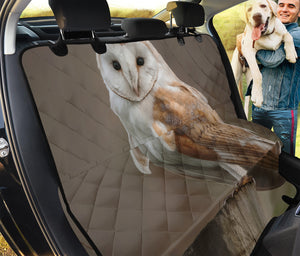 Barn Owl Print Pet Car Back Seat Cover