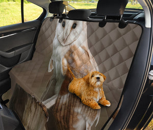 Barn Owl Print Pet Car Back Seat Cover