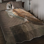 Barn Owl Print Quilt Bed Set