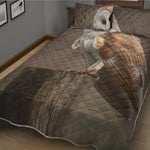 Barn Owl Print Quilt Bed Set
