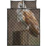 Barn Owl Print Quilt Bed Set