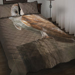 Barn Owl Print Quilt Bed Set