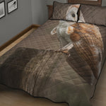 Barn Owl Print Quilt Bed Set