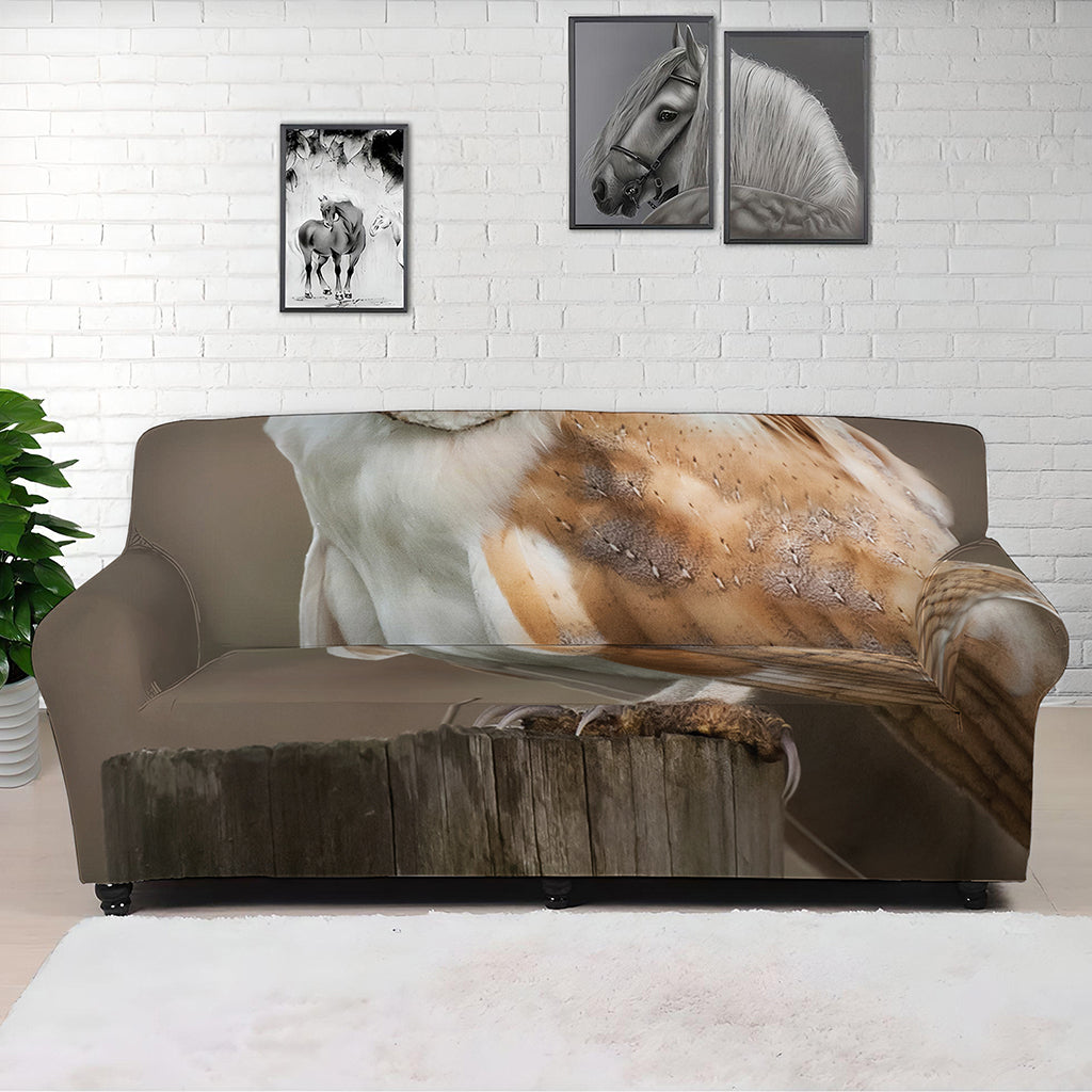 Barn Owl Print Sofa Cover