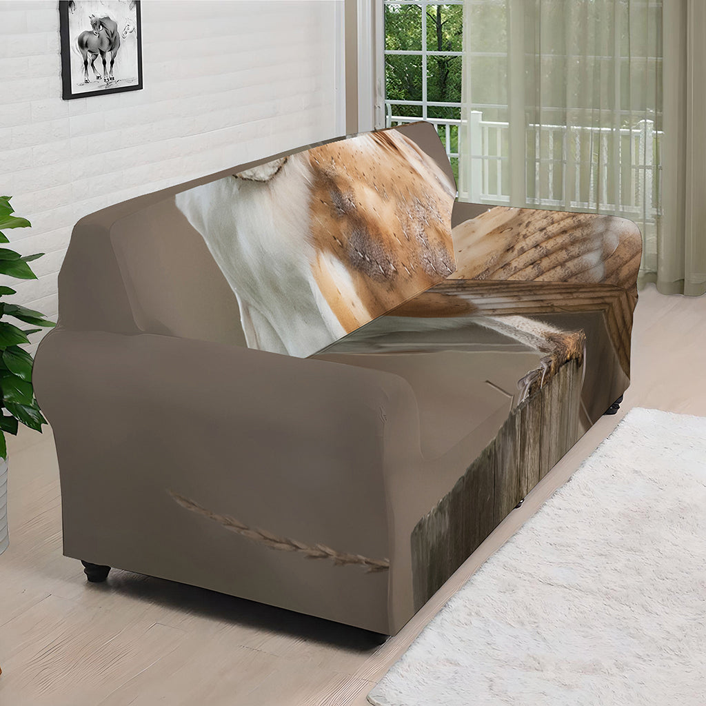 Barn Owl Print Sofa Cover