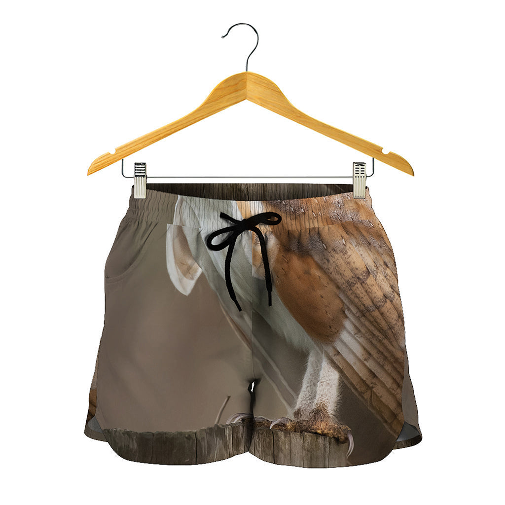 Barn Owl Print Women's Shorts