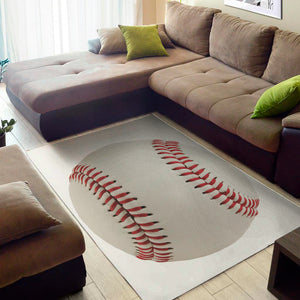 Baseball Stitching Print Area Rug