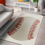 Baseball Stitching Print Area Rug