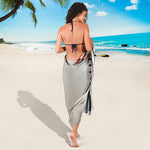 Baseball Stitching Print Beach Sarong Wrap