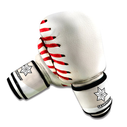 Baseball Stitching Print Boxing Gloves