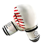 Baseball Stitching Print Boxing Gloves