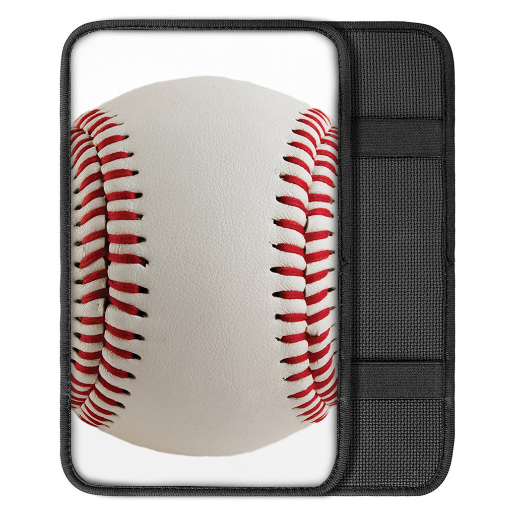 Baseball Stitching Print Car Center Console Cover