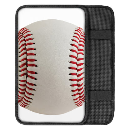 Baseball Stitching Print Car Center Console Cover