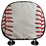 Baseball Stitching Print Car Headrest Covers