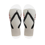 Baseball Stitching Print Flip Flops