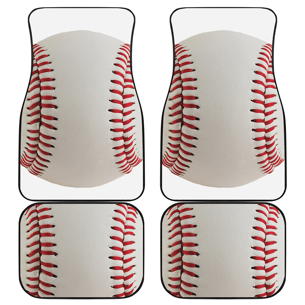 Baseball Stitching Print Front and Back Car Floor Mats