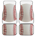 Baseball Stitching Print Front and Back Car Floor Mats