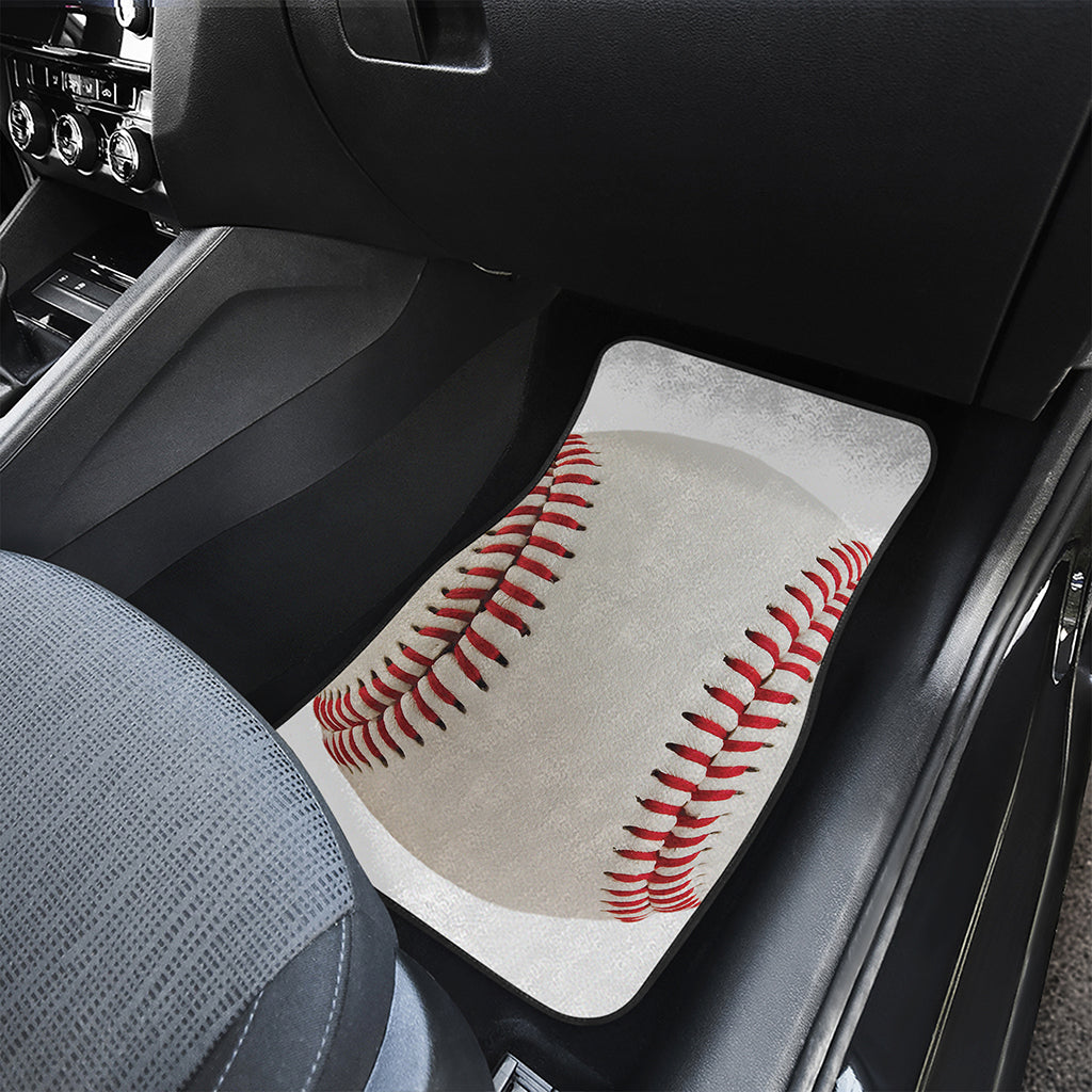Baseball Stitching Print Front and Back Car Floor Mats