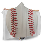Baseball Stitching Print Hooded Blanket
