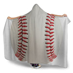Baseball Stitching Print Hooded Blanket