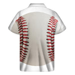 Baseball Stitching Print Men's Short Sleeve Shirt