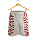 Baseball Stitching Print Men's Shorts