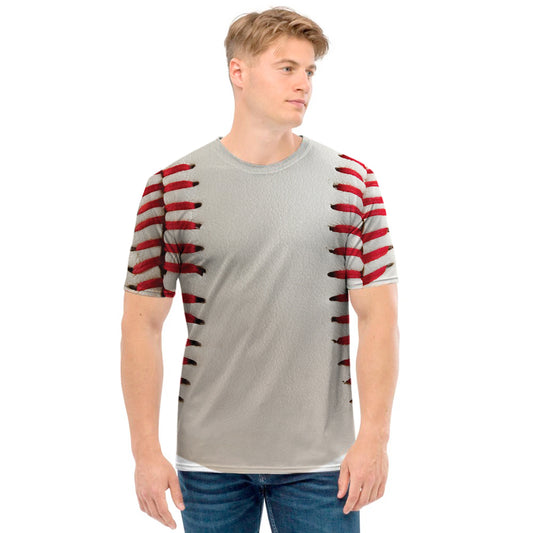 Baseball Stitching Print Men's T-Shirt