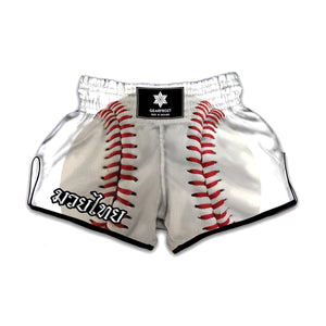 Baseball Stitching Print Muay Thai Boxing Shorts