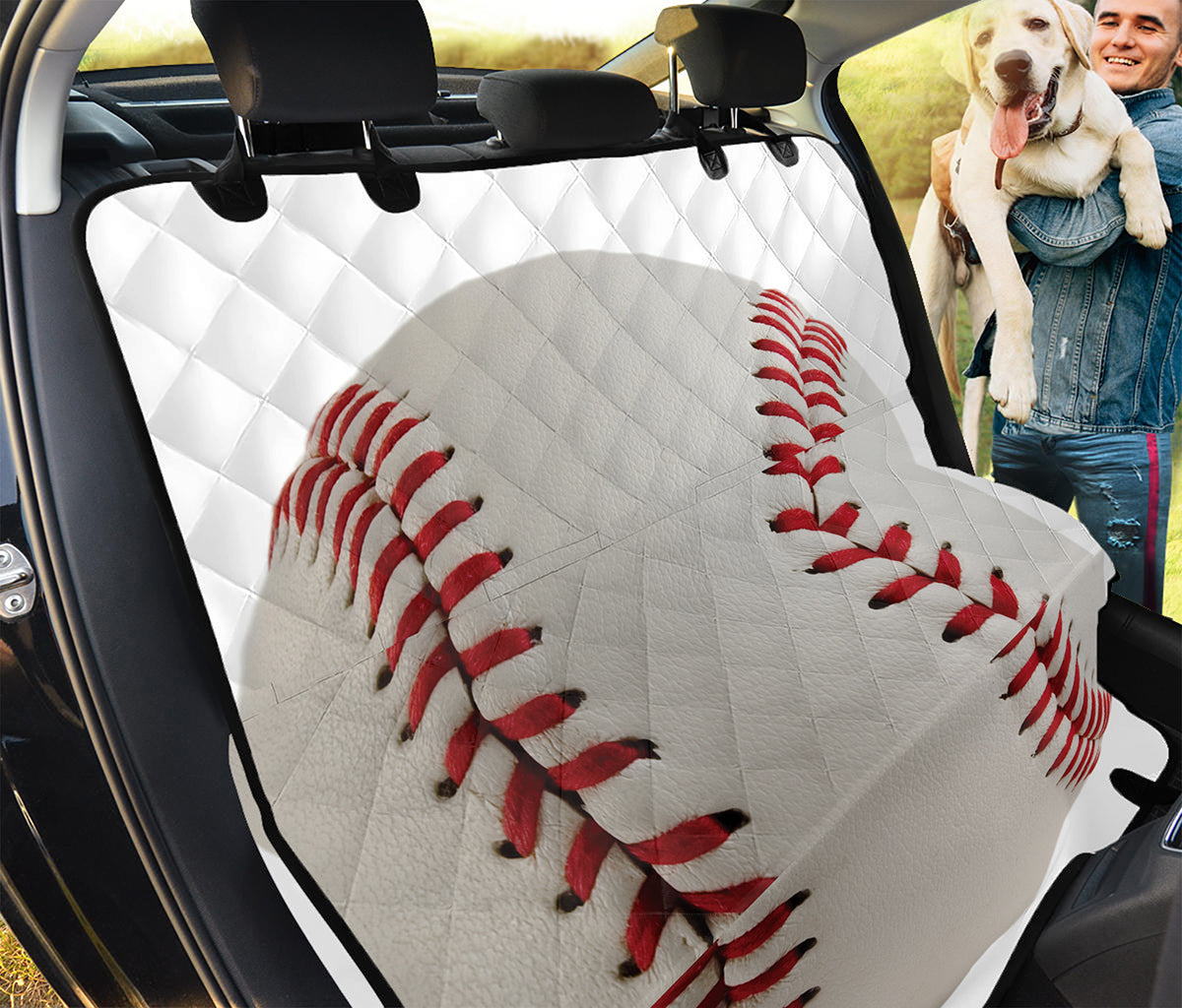 Baseball Stitching Print Pet Car Back Seat Cover