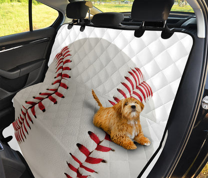Baseball Stitching Print Pet Car Back Seat Cover