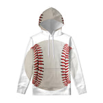 Baseball Stitching Print Pullover Hoodie