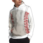 Baseball Stitching Print Pullover Hoodie